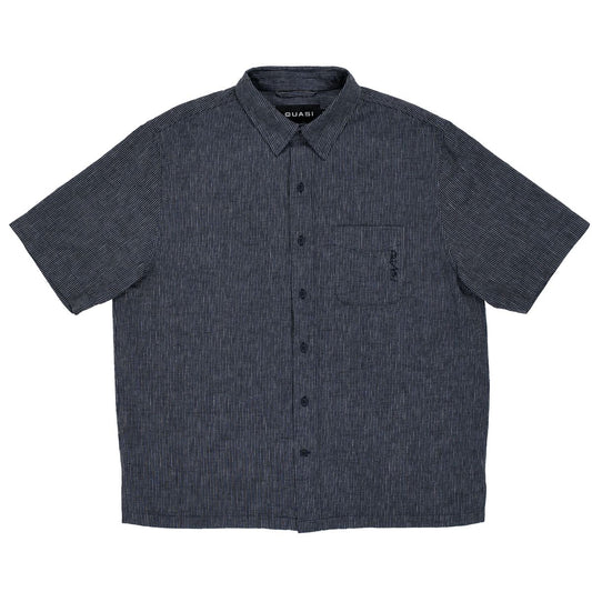 Quasi skateboards Kalvin Short Sleeve Button Up Shirt [Navy]