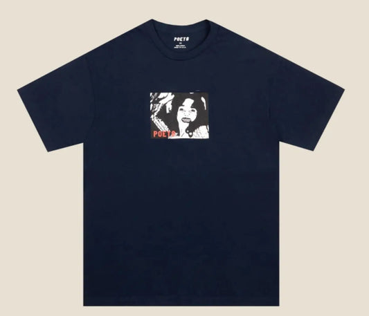 SUZY 6OZ S/S T-SHIRT Navy POETS