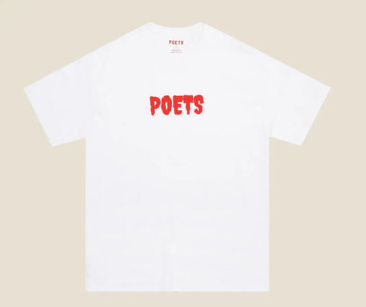 POETS FLOCK 6OZ S/S TSHIRT White POETS