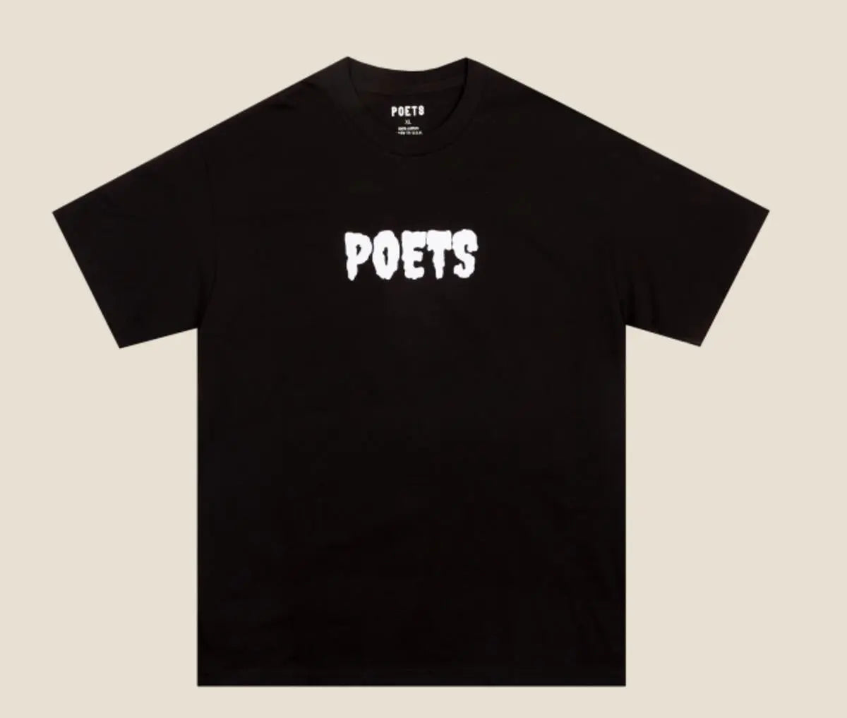 POETS FLOCK 6OZ S/S TSHIRT Black POETS