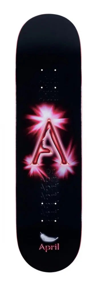 April A LOGO - BLACK / RED APRIL skateboard