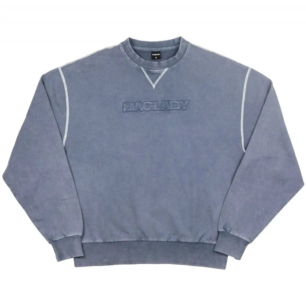 BAGLADY Acid Wash Sweatshirt Indigo BAGLADY SUPPLY