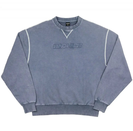 BAGLADY Acid Wash Sweatshirt Indigo BAGLADY SUPPLY