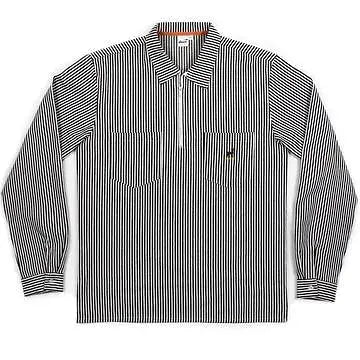 SNACK BUCK QUARTER ZIP WORK SHIRT black/white SNACK