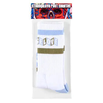 StrangeLove CineLogo Stripe / White / Crew Cut Foot Sheaths STRANGELOVE
