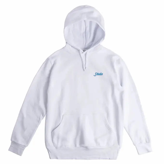 STUDIO Small Script Hoodie White STUDIO