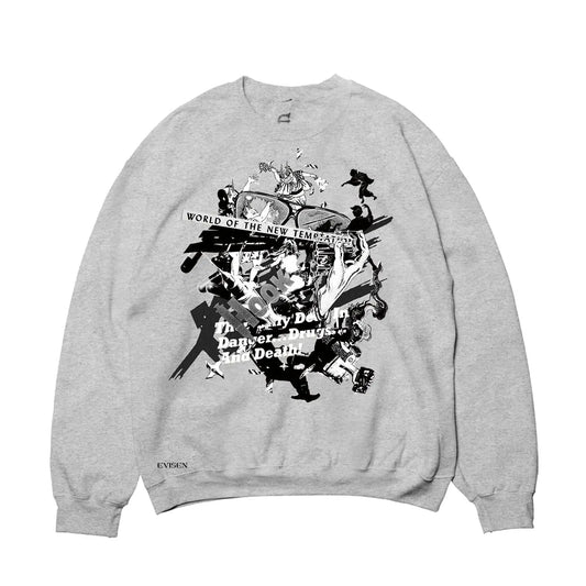 EVISEN / NEW TEMPTATION CREW NECK HEATER GREY Evisen