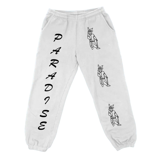 PARADISE NYC BUNNY PIMP SWEATS WHITE PARADISE NYC