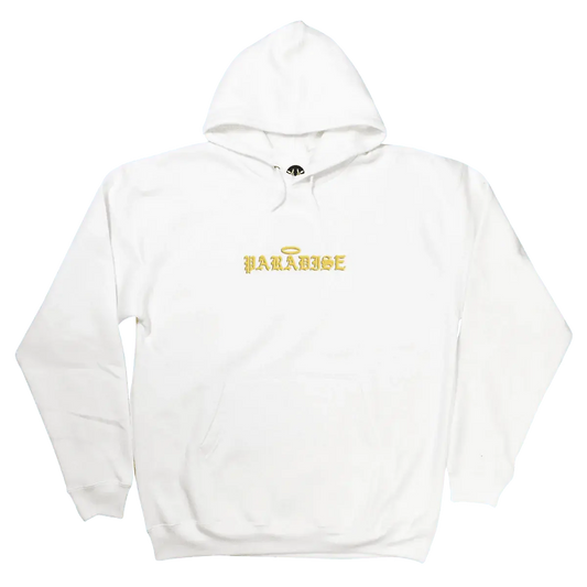 PARADISE NYC HALO SKULL HOOD (EMBROIDERED) White PARADISE NYC