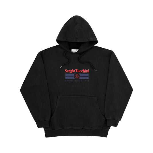 YARDSALE SERGIO TACCHINI x YARDSALE HOODED SWEATSHIRT (BLACK) YARDSALE